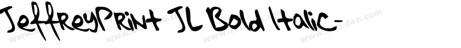 JeffreyPrint JL Bold Italic字体转换